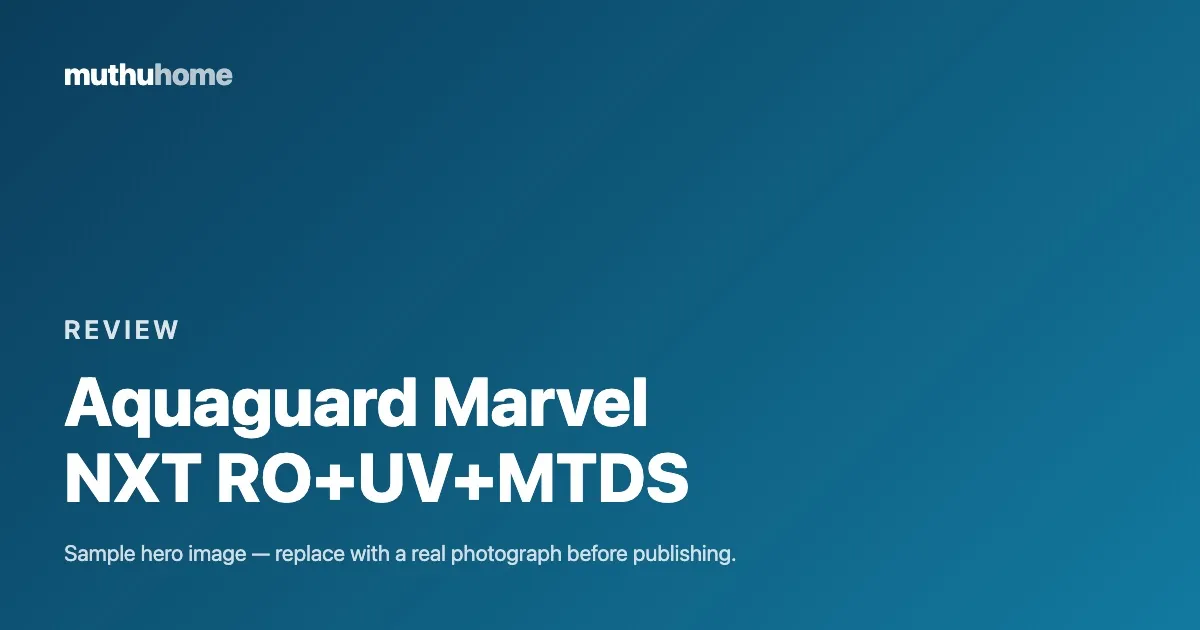 Aquaguard Marvel NXT wall-mounted water purifier installed above a kitchen counter
